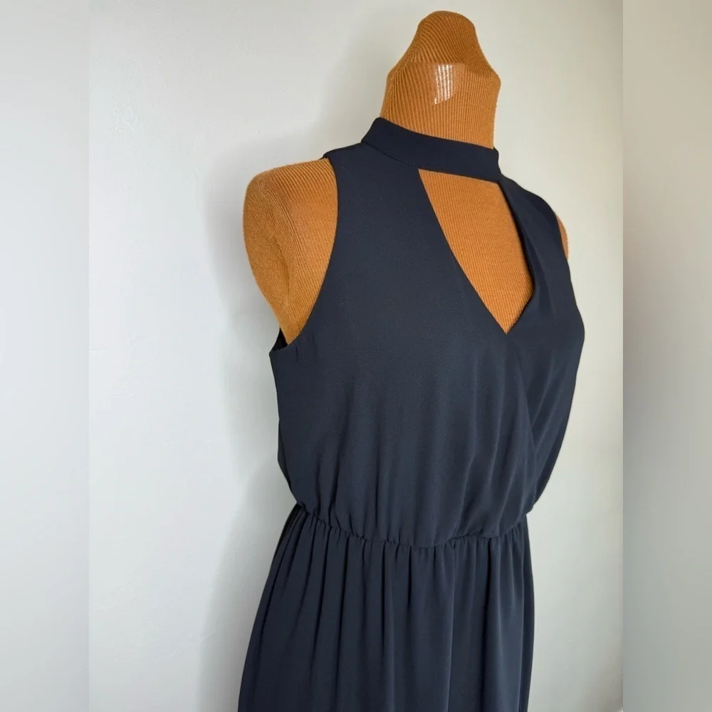 I. N. San Francisco Keyhole Neck Sheer Maxi Sleeveless Size Small